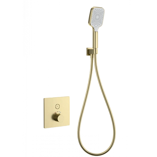 Смеситель для душа Wonzon & Woghand с термостатом, встраиваемый, брашированное золото (WW-D1017-B-BG) Смеситель для душа Wonzon & Woghand с термостатом, встраиваемый, брашированное золото (WW-D1017-B-BG)