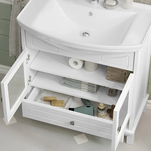 Тумба под раковину Opadiris Омега 75, белый матовый (под раковину Kirovit Стиль 75) 00-00007357 Тумба под раковину Opadiris Омега 75, белый матовый (под раковину Kirovit Стиль 75) 00-00007357