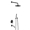 Душевая система Damixa Scandinavian Pure 936510300 встраиваемая с изливом, черн