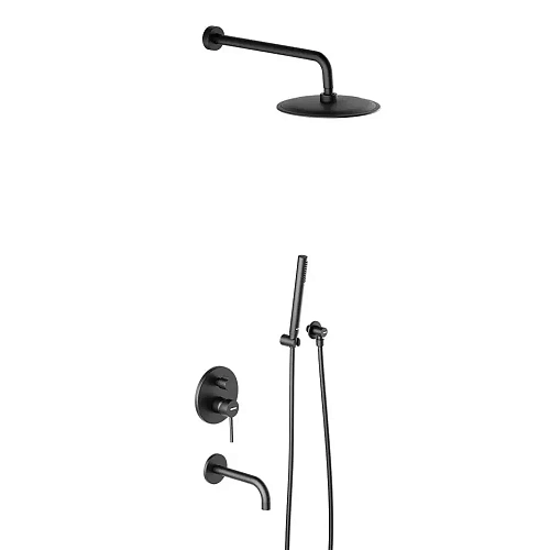 Душевая система Damixa Scandinavian Pure 936510300 встраиваемая с изливом, черн Душевая система Damixa Scandinavian Pure 936510300 встраиваемая с изливом, черн