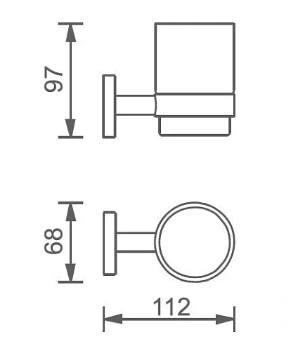 Стакан Aquanet 4584 хром Стакан Aquanet 4584 хром