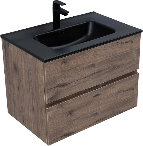 Тумба под раковину Aquanet Алвита New 70 2 ящика, дуб веллингтон табак 00334185 подвесная Тумба под раковину Aquanet Алвита New 70 2 ящика, дуб веллингтон табак 00334185 подвесная