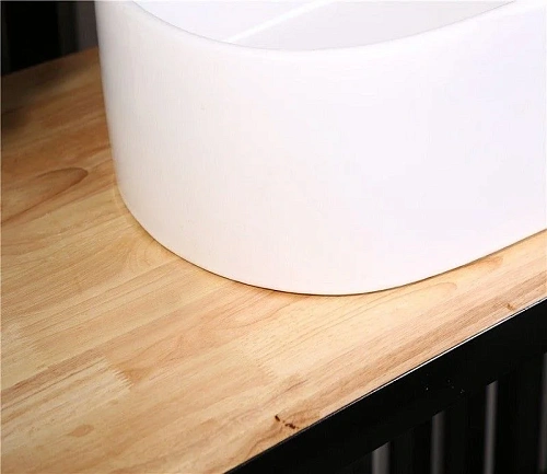 Раковина CeramaLux 9025-1 накладная, белый Раковина CeramaLux 9025-1 накладная, белый