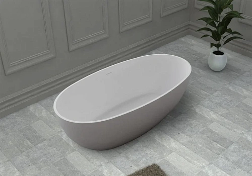 Ванна отдельностоящая ABBER AS9641-1.5 150x78 универсальная, белая матовая, искусственный камень Ванна отдельностоящая ABBER AS9641-1.5 150x78 универсальная, белая матовая, искусственный камень