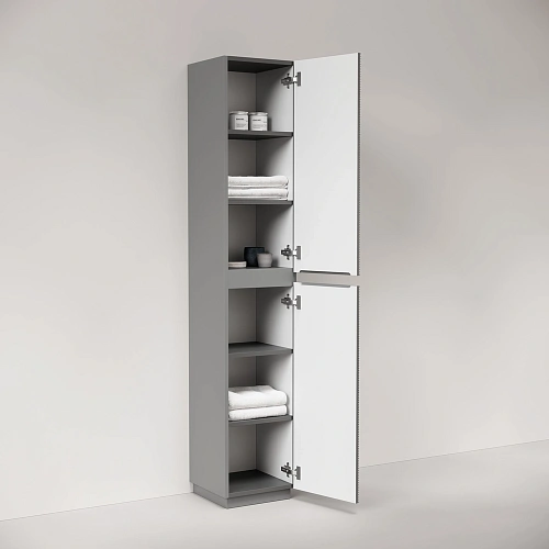 Шкаф-пенал SANCOS Folk Floor PFL35FES 350х350х1880 мм Ergraut soft, напольный Шкаф-пенал SANCOS Folk Floor PFL35FES 350х350х1880 мм Ergraut soft, напольный