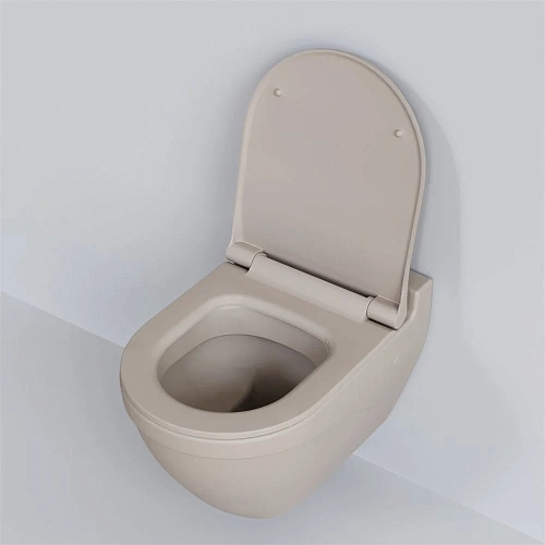 Крышка-сиденье Ambassador Nord 132T20401S (тонкое) бежевый матовое Крышка-сиденье Ambassador Nord 132T20401S (тонкое) бежевый матовое