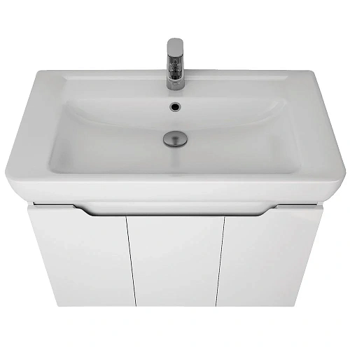 Тумба под раковину DREJA Q (D), 80 см, подвесная, 3 дверцы, белый глянец 99.1003 Тумба под раковину DREJA Q (D), 80 см, подвесная, 3 дверцы, белый глянец 99.1003