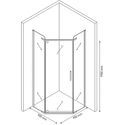 Душевой уголок BERGES SOLO T 900х900 061105 Душевой уголок BERGES SOLO T 900х900 061105