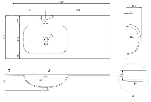 Раковина Vincea Elise VCB-4EL120MW-L, Corian левая, белый матовый Раковина Vincea Elise VCB-4EL120MW-L, Corian левая, белый матовый