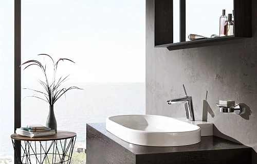 Смеситель для раковины GROHE Eurodisc Joy с донным клапаном, средний излив, хром (23427000) Смеситель для раковины GROHE Eurodisc Joy с донным клапаном, средний излив, хром (23427000)