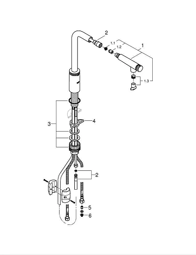 Смеситель для кухни GROHE Minta SmartControl, хром (31613000) Смеситель для кухни GROHE Minta SmartControl, хром (31613000)
