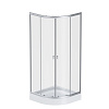 Картинка анонса товара «душевой уголок am.pm x-joy twin slide w88e-205-080mt 80x80 с поддоном, профиль матовый хром, стекло»