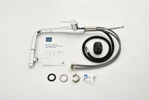 Смеситель для кухни AQUAme Cucina AQM9902CR с выдвижным изливом, хром Смеситель для кухни AQUAme Cucina AQM9902CR с выдвижным изливом, хром