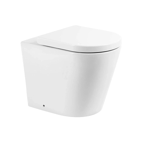 Унитаз приставной BelBagno FLAY-R BB1003CBR/BB865SC безободковый с сиденьем Унитаз приставной BelBagno FLAY-R BB1003CBR/BB865SC безободковый с сиденьем