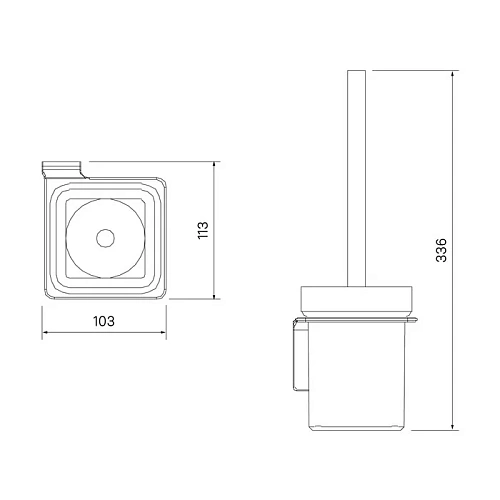 Ершик для унитаза IDDIS Slide (SLIGMG0i47) матовое стекло, графит Ершик для унитаза IDDIS Slide (SLIGMG0i47) матовое стекло, графит
