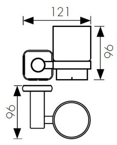 Держатель стакана Kaiser KH-4705 бронза цинк Держатель стакана Kaiser KH-4705 бронза цинк