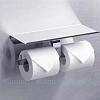 Держатель туалетной бумаги Rush Edge ED77142B двойной с полкой Держатель туалетной бумаги Rush Edge ED77142B двойной с полкой