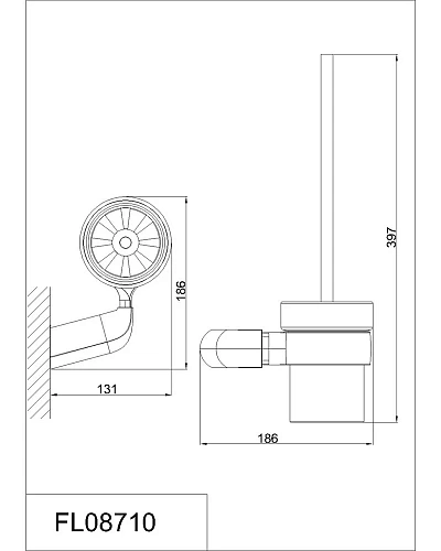 Ершик для унитаза Rush Flores FL08710 Ершик для унитаза Rush Flores FL08710