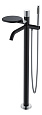 Детальная картинка товара «смеситель для ванны boheme stick 129-bcr.2 напольный black touch chrome»