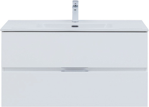 Тумба под раковину Aquanet Алвита New 100 2 ящика, белый матовый 00277518 Тумба под раковину Aquanet Алвита New 100 2 ящика, белый матовый 00277518
