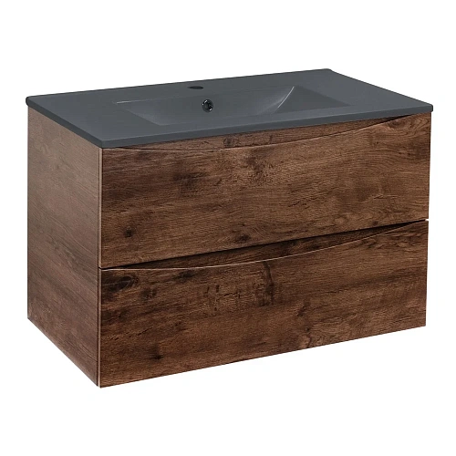 Тумба под раковину Vincea Mia 750 VMC-2MC750RW подвесная, 2 выкатных ящика soft close, R.Wood Тумба под раковину Vincea Mia 750 VMC-2MC750RW подвесная, 2 выкатных ящика soft close, R.Wood