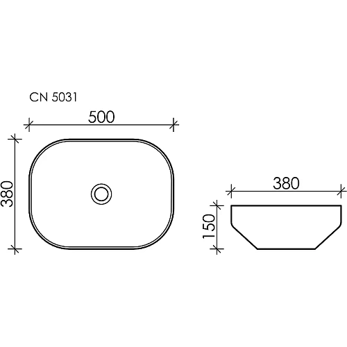 Раковина Ceramica Nova ELEMENT CN5031 белый накладная Раковина Ceramica Nova ELEMENT CN5031 белый накладная