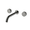 Смеситель для раковины Boheme Stick 152-2-GM.3 встраиваемый LINEA на 3 отверстия Gun Metal