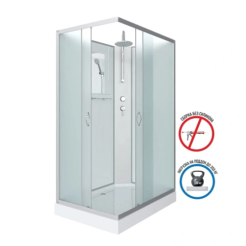 Душевая кабина Niagara Classic NG-43185-14QBKT (1100х800х2100) низкий поддон (13см) стекло матовое 431853QBKT Душевая кабина Niagara Classic NG-43185-14QBKT (1100х800х2100) низкий поддон (13см) стекло матовое 431853QBKT