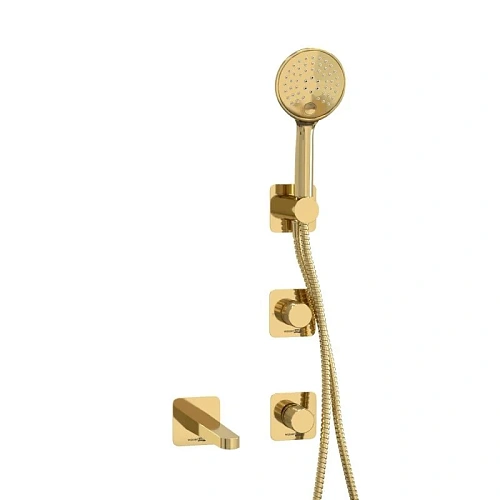 Смеситель для ванны WasserKRAFT A7651.303.305.280.197.207 встраиваемый золото Смеситель для ванны WasserKRAFT A7651.303.305.280.197.207 встраиваемый золото