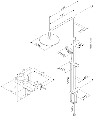 Душевая система AM.PM X-Joy F40885A24 Душевая система AM.PM X-Joy F40885A24
