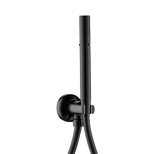 Душевая система CEZARES ECO-DSET-NOP встраиваемая, верхний душ диаметр 25 см, ручной душ со шлангом, штуцером и держателем, черный матовый Душевая система CEZARES ECO-DSET-NOP встраиваемая, верхний душ диаметр 25 см, ручной душ со шлангом, штуцером и держателем, черный матовый