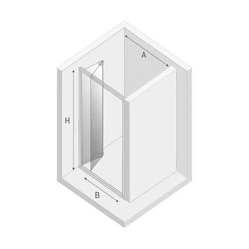 Душевая дверь NEW TRENDY ALTA 90x195 D-0088A (хром) Душевая дверь NEW TRENDY ALTA 90x195 D-0088A (хром)