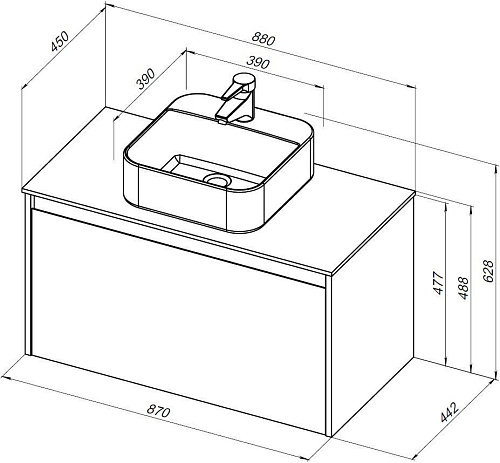 Тумба под раковину Aquanet Nova Lite 90 дуб рустикальный (1 ящик) 00249517 Тумба под раковину Aquanet Nova Lite 90 дуб рустикальный (1 ящик) 00249517