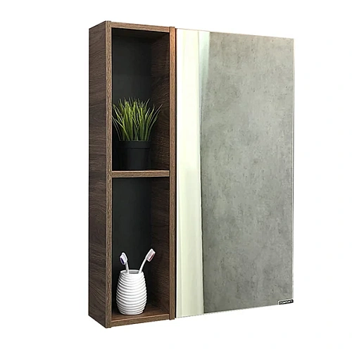 Зеркальный шкаф Comforty Штутгарт-60 00004151036 дуб темно-коричневый Зеркальный шкаф Comforty Штутгарт-60 00004151036 дуб темно-коричневый