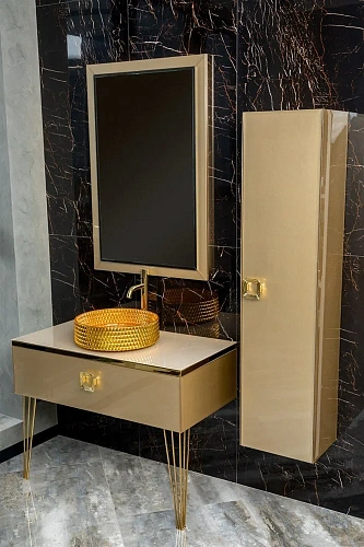 Шкаф-пенал Armadi Art LUCIDO 772-Light Gold Светлое золото Шкаф-пенал Armadi Art LUCIDO 772-Light Gold Светлое золото