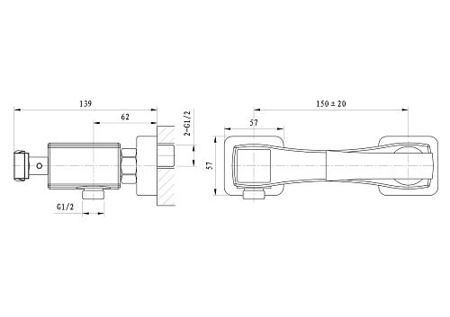 Смеситель для душа Wonzon & Woghand Triumph, хром (WW-564101-CR) Смеситель для душа Wonzon & Woghand Triumph, хром (WW-564101-CR)