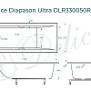 Ванна из искусственного камня Delice Diapason Ultra 170х75 DLR330050RB-G с узким бортом глянцевая с черными ручками Ванна из искусственного камня Delice Diapason Ultra 170х75 DLR330050RB-G с узким бортом глянцевая с черными ручками