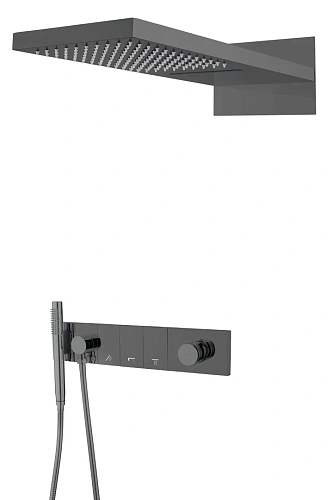 Душевая система Boheme ZODIAC SHINE GUN METAL встраиваемая 132-SGM Душевая система Boheme ZODIAC SHINE GUN METAL встраиваемая 132-SGM