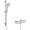 Душевая система Hansgrohe Croma Select S 3jet с термостатом для ванны, штанга 72 см 27833400, белый/ Душевая система Hansgrohe Croma Select S 3jet с термостатом для ванны, штанга 72 см 27833400, белый/