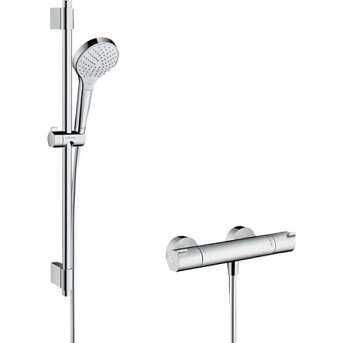 Душевая система Hansgrohe Croma Select S 3jet с термостатом для ванны, штанга 72 см 27833400, белый/ Душевая система Hansgrohe Croma Select S 3jet с термостатом для ванны, штанга 72 см 27833400, белый/