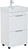 Тумба с раковиной Aquanet Ирис new 50 00367334 напольная белый глянец