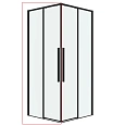Душевая дверь GROSSMAN 1/2.К33.01.10.21.00 Galaxy (100x195) черный матовый, стекло прозрачное Душевая дверь GROSSMAN 1/2.К33.01.10.21.00 Galaxy (100x195) черный матовый, стекло прозрачное