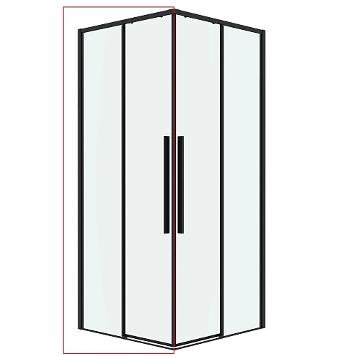 Душевая дверь GROSSMAN 1/2.К33.01.10.21.00 Galaxy (100x195) черный матовый, стекло прозрачное Душевая дверь GROSSMAN 1/2.К33.01.10.21.00 Galaxy (100x195) черный матовый, стекло прозрачное