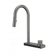 Смеситель для кухни Milacio Ultra (MCU.556.GM) с вытяжной лейкой, сталь воронёная Смеситель для кухни Milacio Ultra (MCU.556.GM) с вытяжной лейкой, сталь воронёная