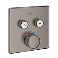 Смеситель для ванны Grohe Grohtherm SmartControl, квадратная розетка, термостатический, 2 кнопки упр 29124AL0 Смеситель для ванны Grohe Grohtherm SmartControl, квадратная розетка, термостатический, 2 кнопки упр 29124AL0