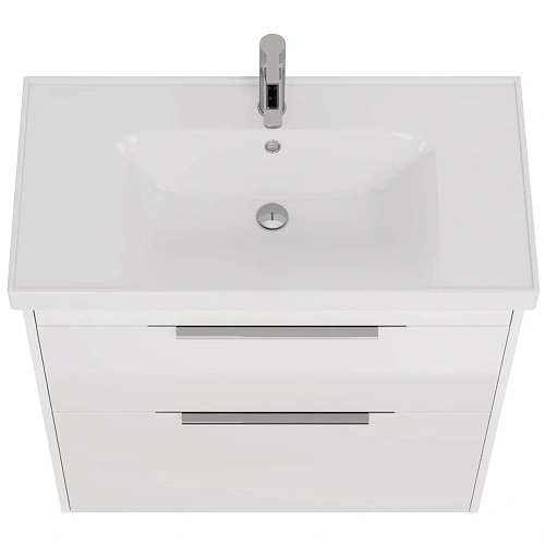 Тумба под раковину DREJA PRIME, 90 см, подвесная/напольная, 2 ящика, белый глянец 99.9302 Тумба под раковину DREJA PRIME, 90 см, подвесная/напольная, 2 ящика, белый глянец 99.9302