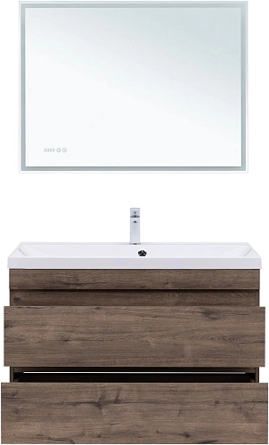 Тумба под раковину Aquanet Нота New 100 дуб веллингтон табак 00334194 подвесная Тумба под раковину Aquanet Нота New 100 дуб веллингтон табак 00334194 подвесная