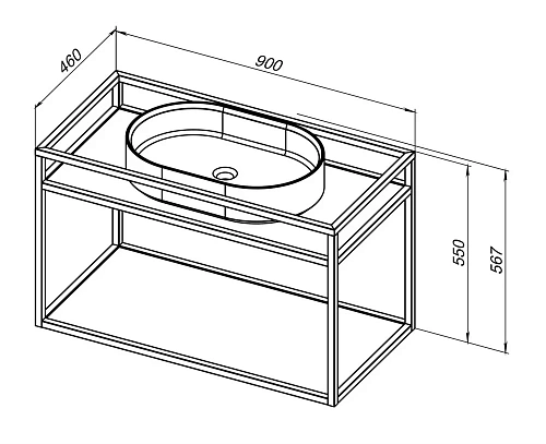 Консоль под раковину Allen Brau Liberty 90 1.33003.BB черный Консоль под раковину Allen Brau Liberty 90 1.33003.BB черный
