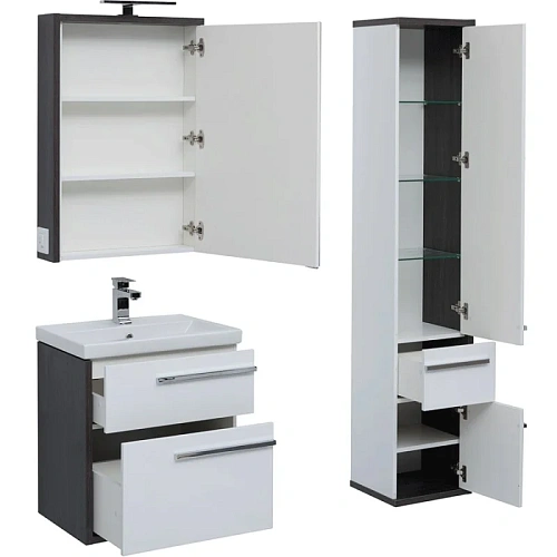 Комплект мебели Aquanet Фостер 60 эвкалипт мистери/белый 00209032 Комплект мебели Aquanet Фостер 60 эвкалипт мистери/белый 00209032