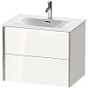 Картинка анонса товара «тумба под раковину duravit xviu xv41330b122 подвесная 71 см белая глянцевый»